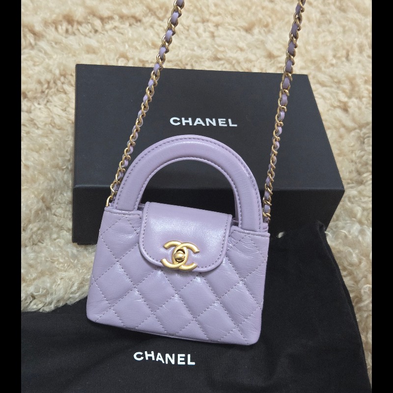 Chanel 香奈兒 24P 迷你 星黛露紫 香芋紫 mini Kelly 手提包 肩背包 斜背包-11