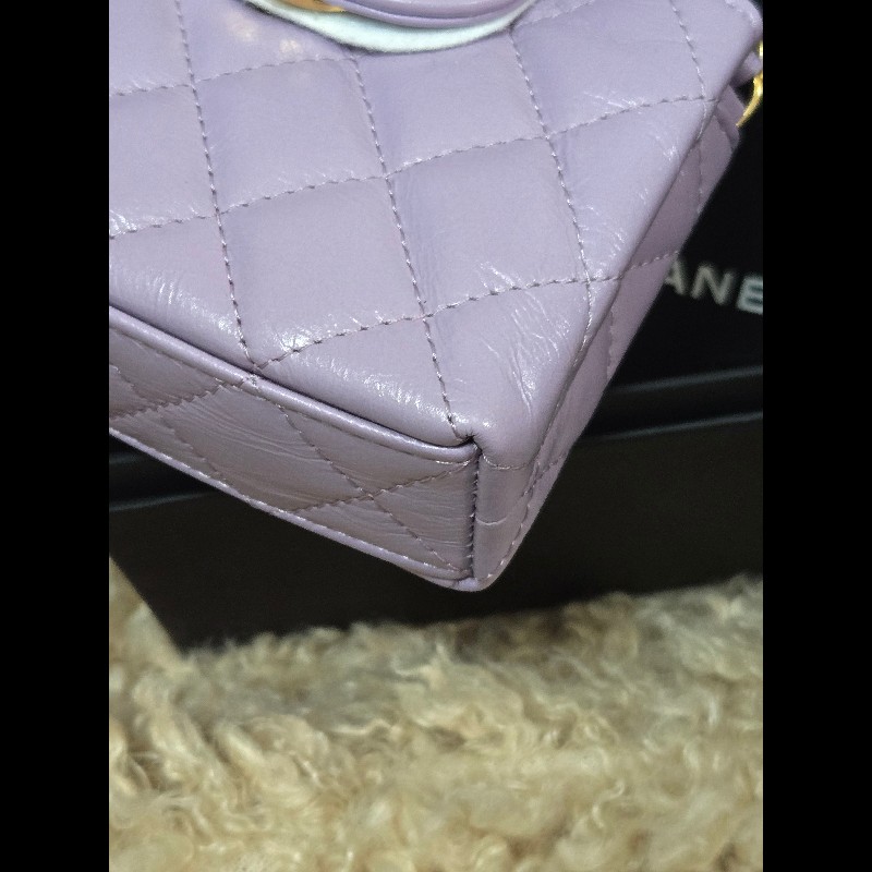 Chanel 香奈兒 24P 迷你 星黛露紫 香芋紫 mini Kelly 手提包 肩背包 斜背包-15