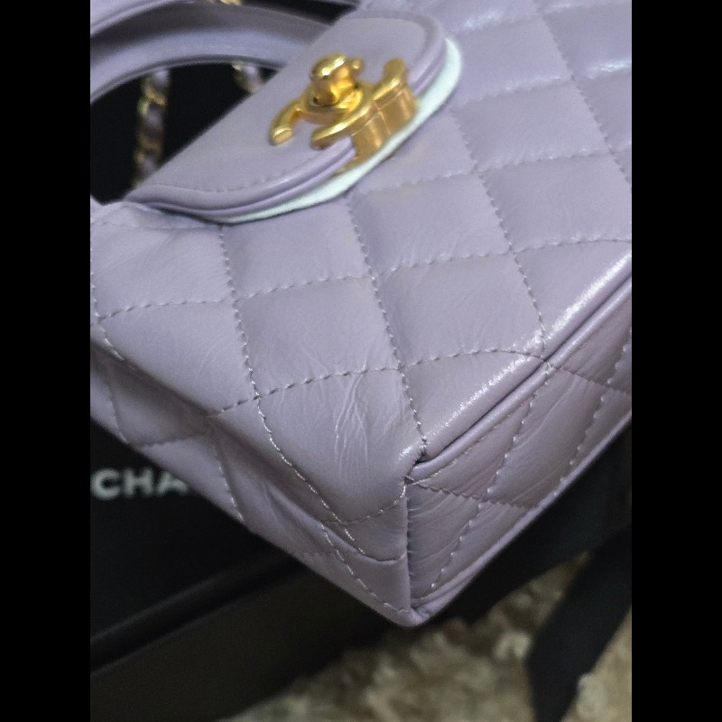 Chanel 香奈兒 24P 迷你 星黛露紫 香芋紫 mini Kelly 手提包 肩背包 斜背包-18