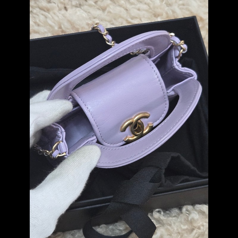 Chanel 香奈兒 24P 迷你 星黛露紫 香芋紫 mini Kelly 手提包 肩背包 斜背包-19