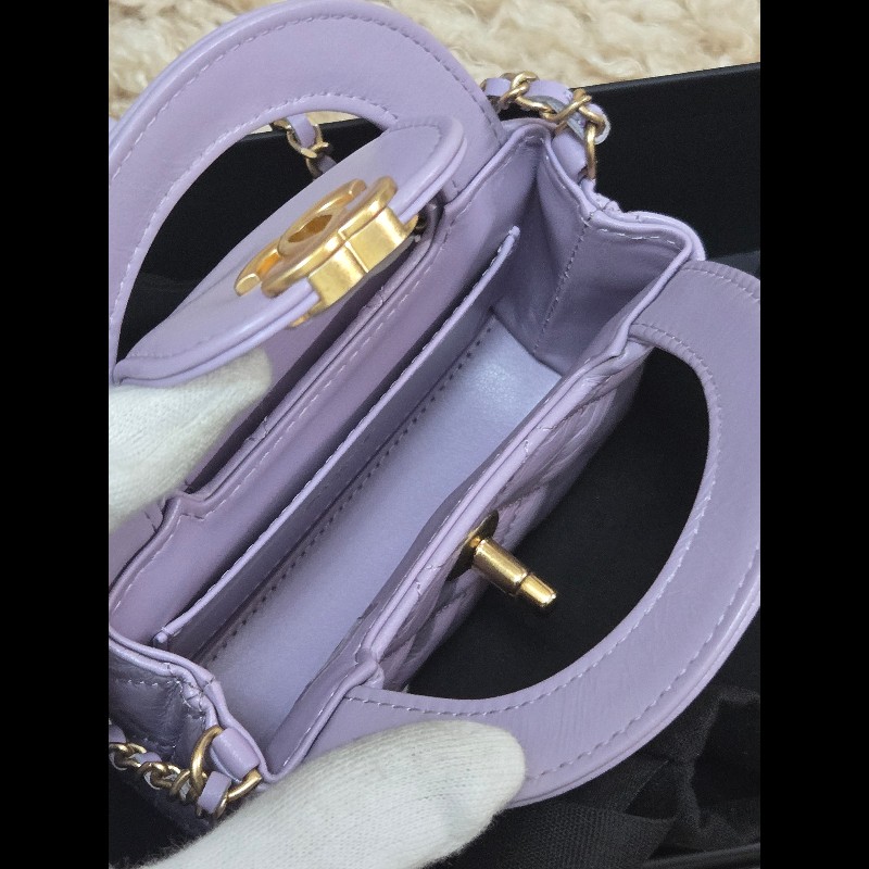 Chanel 香奈兒 24P 迷你 星黛露紫 香芋紫 mini Kelly 手提包 肩背包 斜背包-20