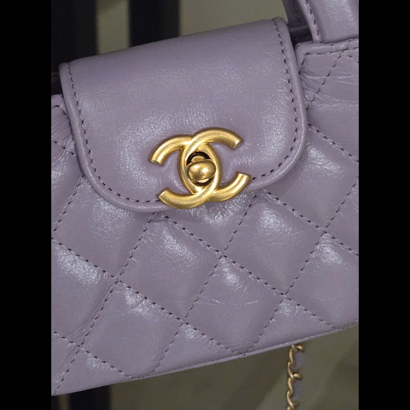 Chanel 香奈兒 24P 迷你 星黛露紫 香芋紫 mini Kelly 手提包 肩背包 斜背包-24