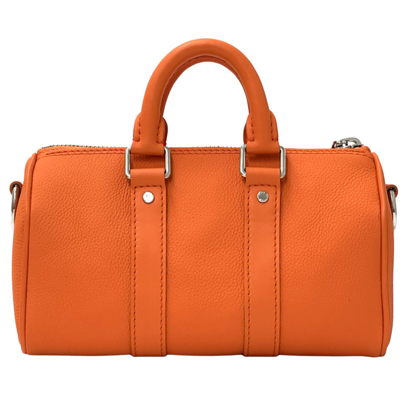 路易威登 (Louis Vuitton) 男女通用 Aerogram 手提包，品牌手提包/肩背包，兩用，皮革，Keepall XS，火山橙色，M81004，迷你斜挎包-1