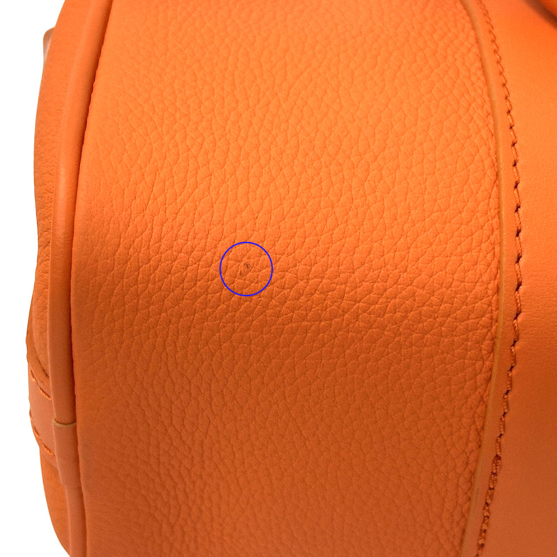 路易威登 (Louis Vuitton) 男女通用 Aerogram 手提包，品牌手提包/肩背包，兩用，皮革，Keepall XS，火山橙色，M81004，迷你斜挎包-9