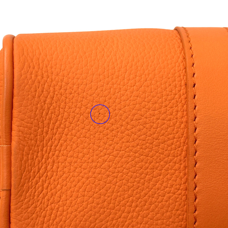 路易威登 (Louis Vuitton) 男女通用 Aerogram 手提包，品牌手提包/肩背包，兩用，皮革，Keepall XS，火山橙色，M81004，迷你斜挎包-10