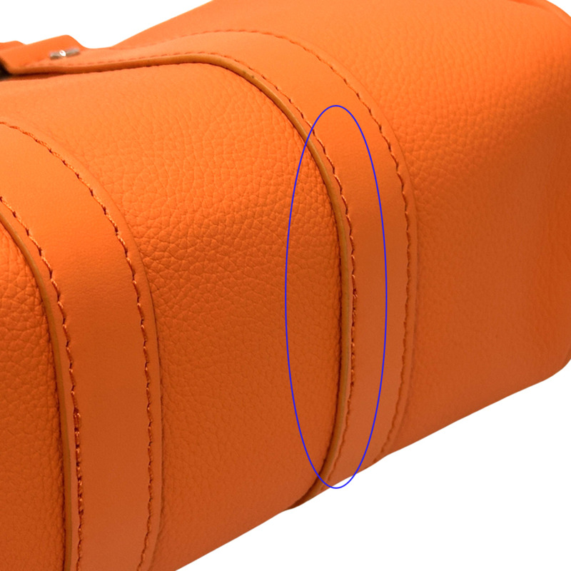 路易威登 (Louis Vuitton) 男女通用 Aerogram 手提包，品牌手提包/肩背包，兩用，皮革，Keepall XS，火山橙色，M81004，迷你斜挎包-12