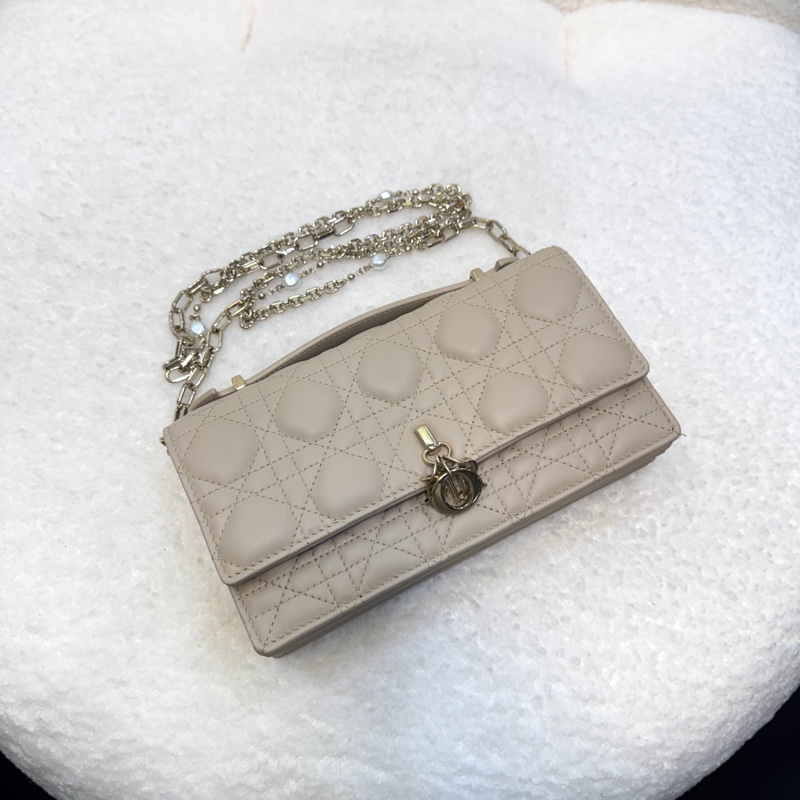 迪奧My Dior鏈包 Dior 淡米色羊皮🤍迷你鏈包 斜背包 S0980ONMJ-9