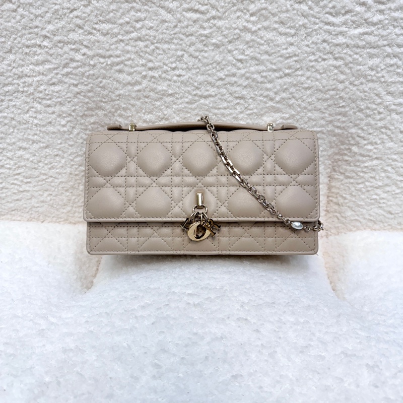 迪奧My Dior鏈包 Dior 淡米色羊皮🤍迷你鏈包 斜背包 S0980ONMJ-10