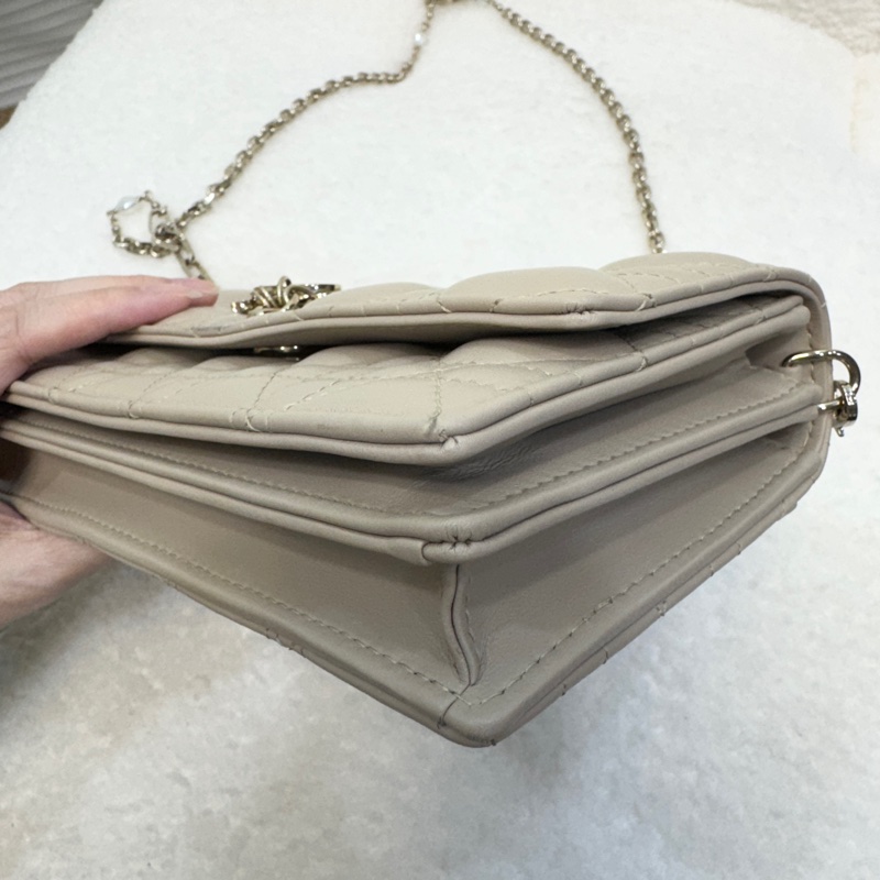 迪奧My Dior鏈包 Dior 淡米色羊皮🤍迷你鏈包 斜背包 S0980ONMJ-22