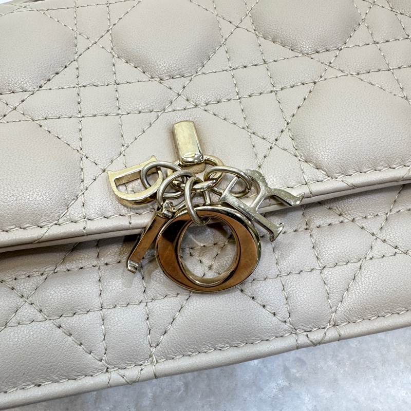 迪奧My Dior鏈包 Dior 淡米色羊皮🤍迷你鏈包 斜背包 S0980ONMJ-23