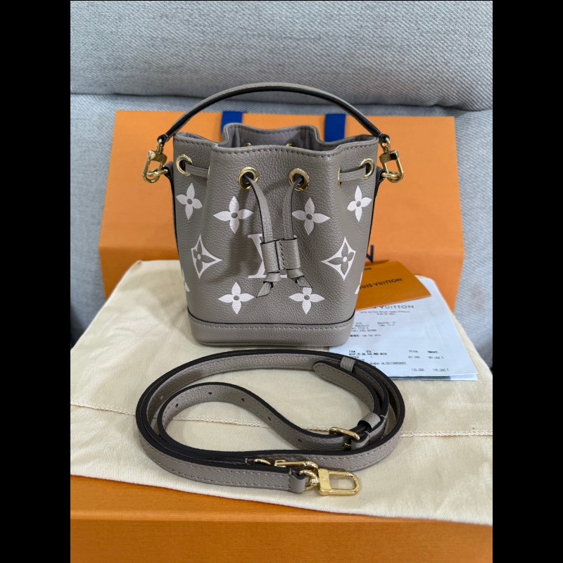 Lv Nano noe 大象灰 水桶包斜背包手提包 M46291 芯片款-0