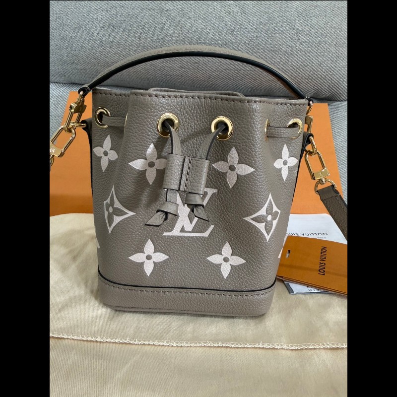 Lv Nano noe 大象灰 水桶包斜背包手提包 M46291 芯片款-5