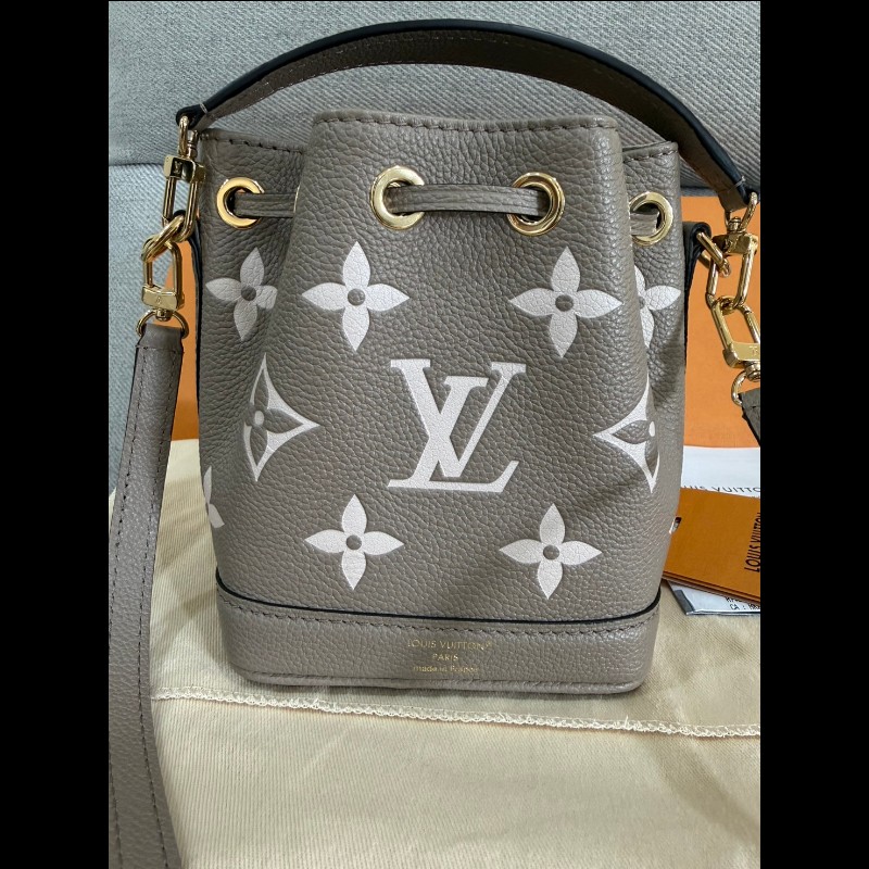 Lv Nano noe 大象灰 水桶包斜背包手提包 M46291 芯片款-6