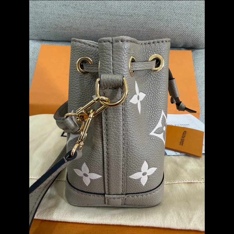 Lv Nano noe 大象灰 水桶包斜背包手提包 M46291 芯片款-12