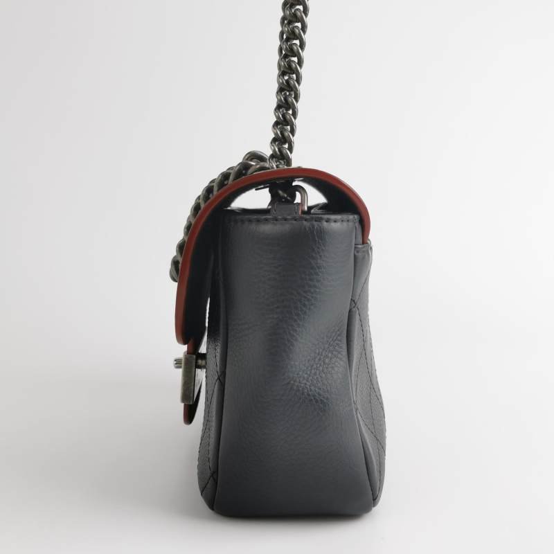 Chanel Flap Bag牛皮純色菱格絎縫雙C扣斜背包單肩包-2