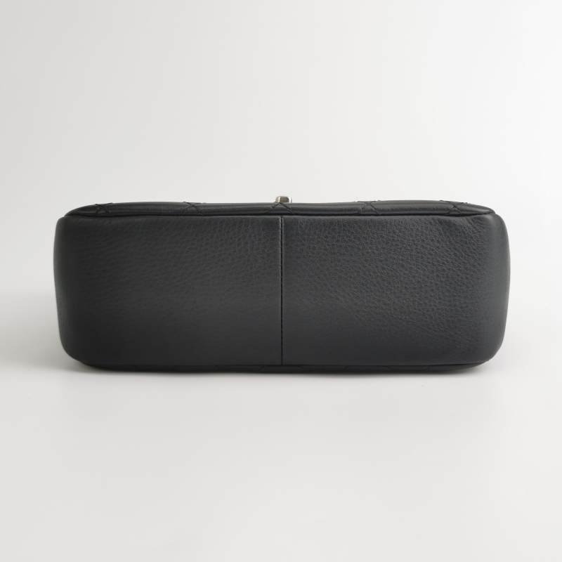 Chanel Flap Bag牛皮純色菱格絎縫雙C扣斜背包單肩包-5