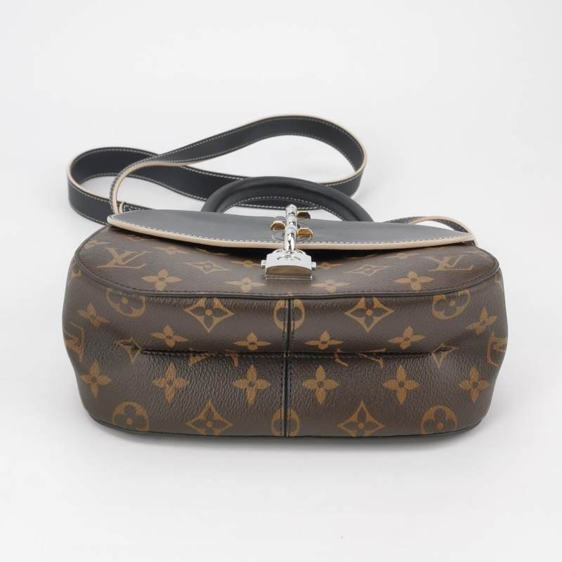 Louis Vuitton (LV) Chain It牛皮拼色老花鏈節裝飾斜挎包肩包晶片款-5