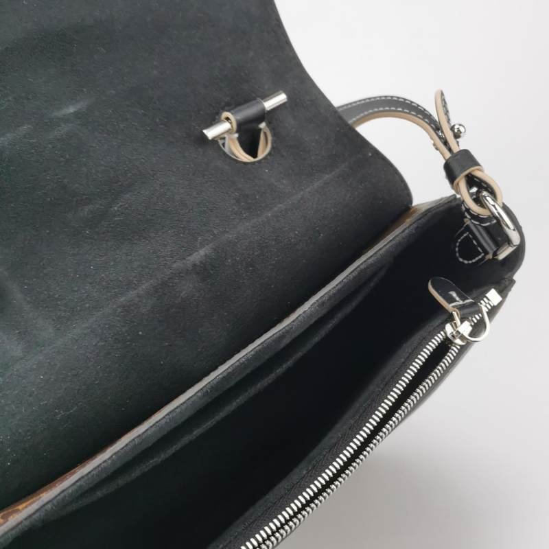 Louis Vuitton (LV) Chain It牛皮拼色老花鏈節裝飾斜挎包肩包晶片款-6