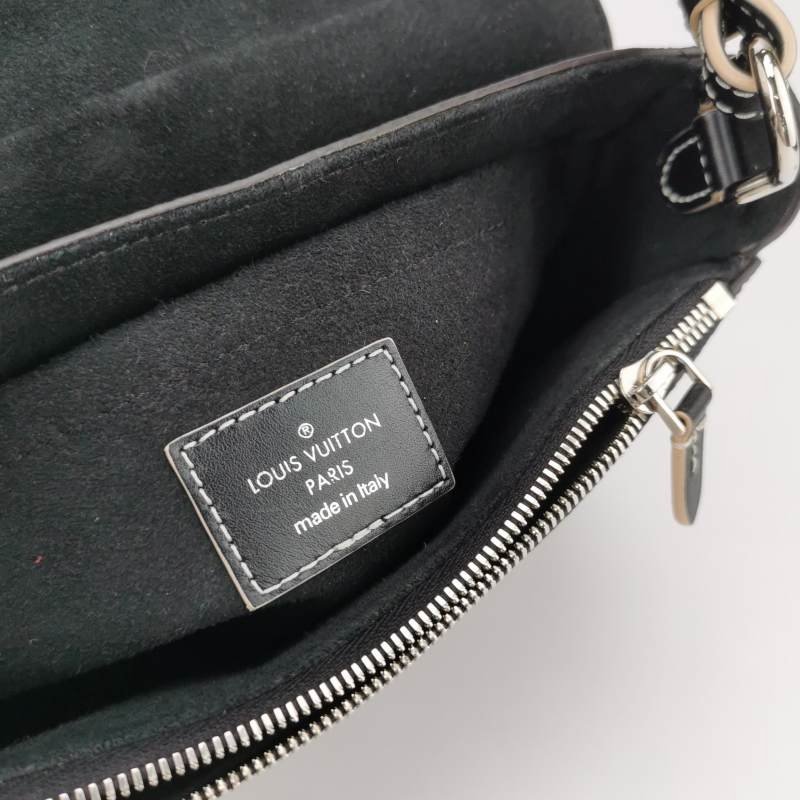 Louis Vuitton (LV) Chain It牛皮拼色老花鏈節裝飾斜挎包肩包晶片款-7