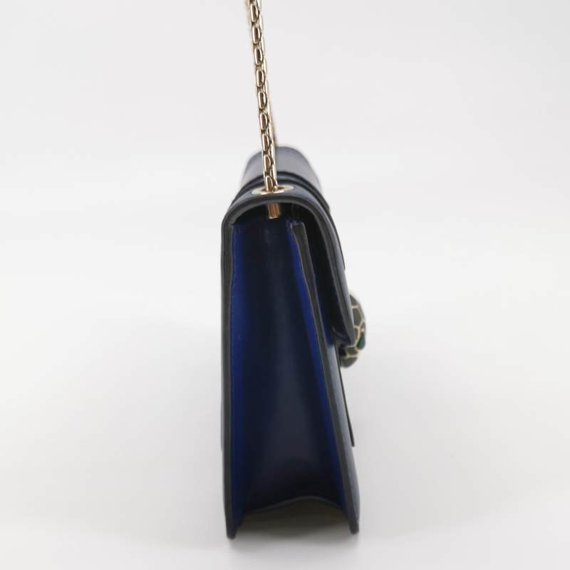 Bvlgari Serpenti Forever蛇頭包小號牛皮純色蛇頭斜背包單肩包-3