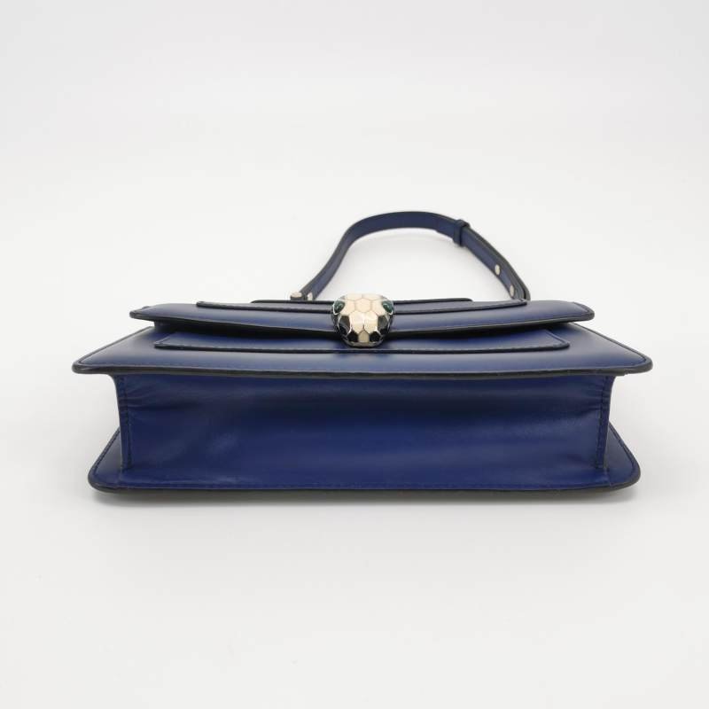 Bvlgari Serpenti Forever蛇頭包小號牛皮純色蛇頭斜背包單肩包-5