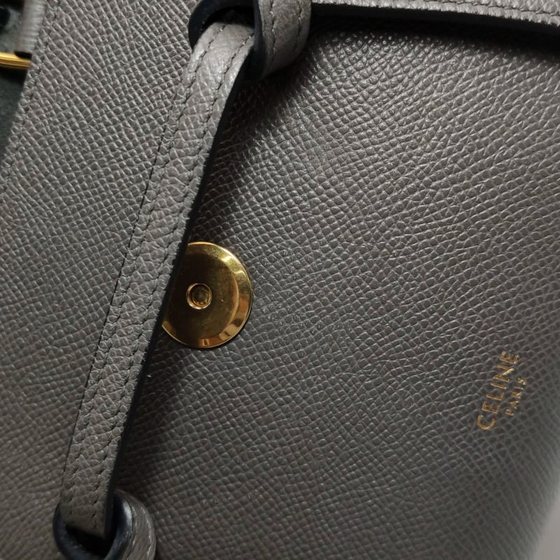 Celine Belt鯰魚包Pico牛皮純色字母logo紐結飾帶斜挎包單肩包-16