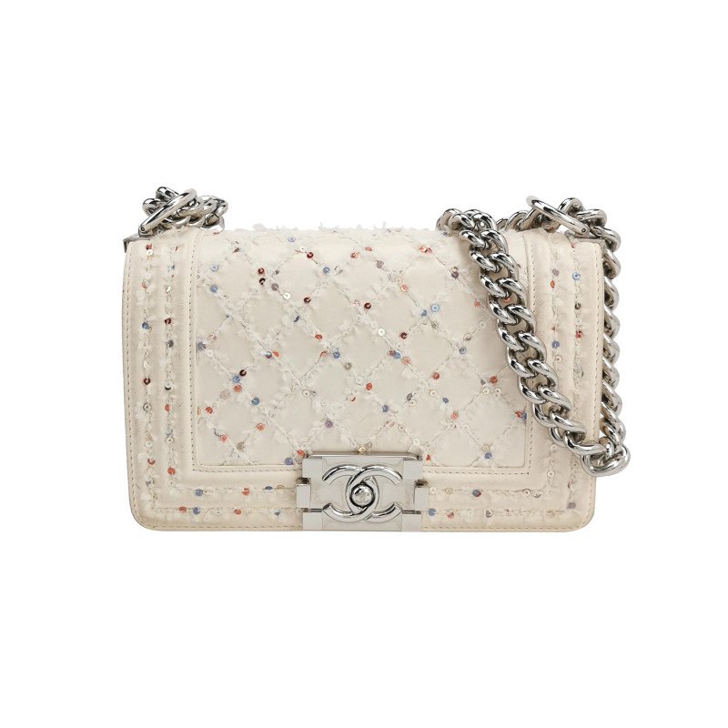 Chanel Leboy 季節限定款小號羊皮方形雙C鎖扣單肩包-0