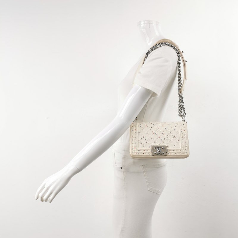 Chanel Leboy 季節限定款小號羊皮方形雙C鎖扣單肩包-1