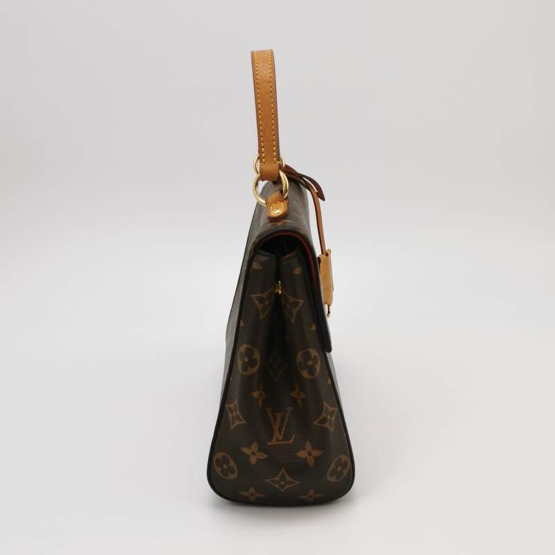 Louis Vuitton (LV) ClunyBB植鞣革Monogram印花翻蓋斜背包肩肩包晶片款-3