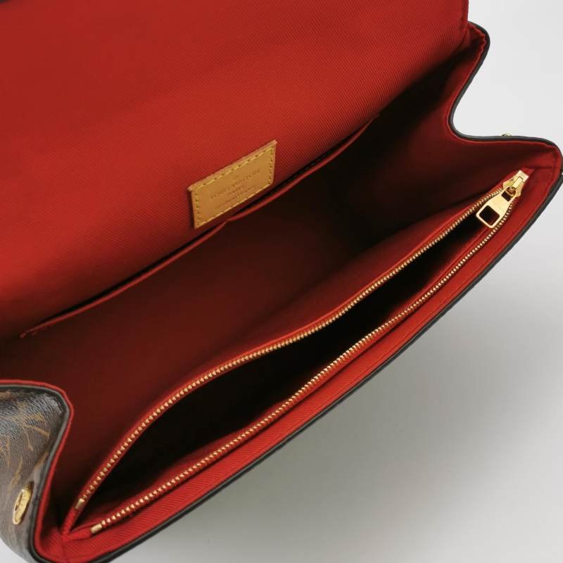 Louis Vuitton (LV) ClunyBB植鞣革Monogram印花翻蓋斜背包肩肩包晶片款-6