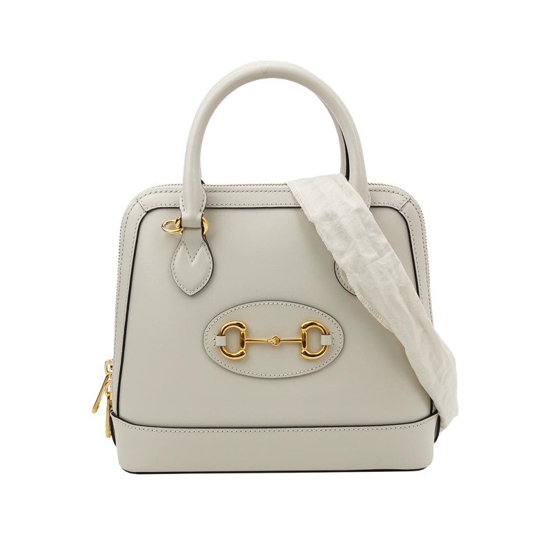 Gucci 1955小號牛皮純色馬銜扣單肩包-0