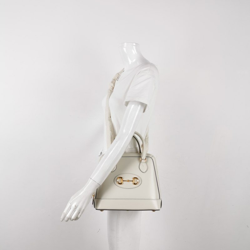 Gucci 1955小號牛皮純色馬銜扣單肩包-1