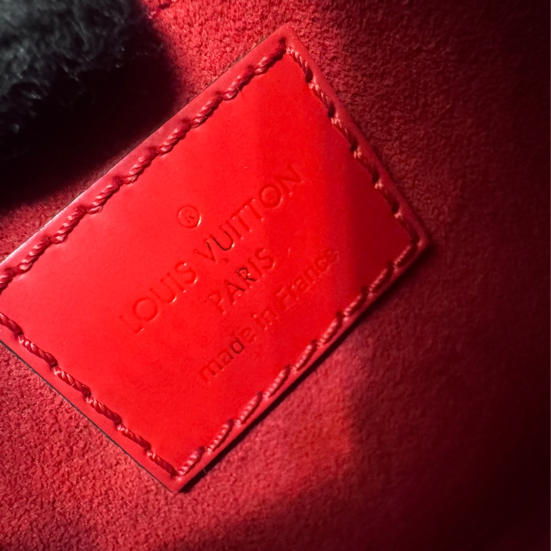 Lv 紅色epi 水波紋艾瑪包 mini 20公分-24