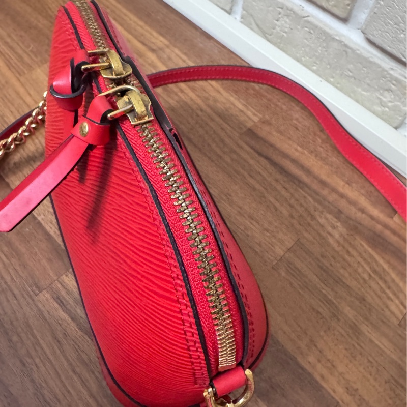 Lv 紅色epi 水波紋艾瑪包 mini 20公分-29