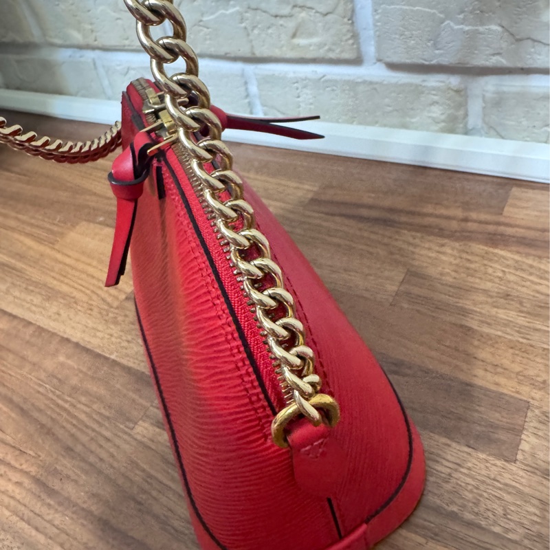 Lv 紅色epi 水波紋艾瑪包 mini 20公分-32