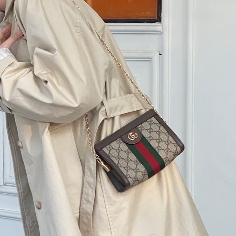 gucci 老花 小號夾夾包 20公分-3