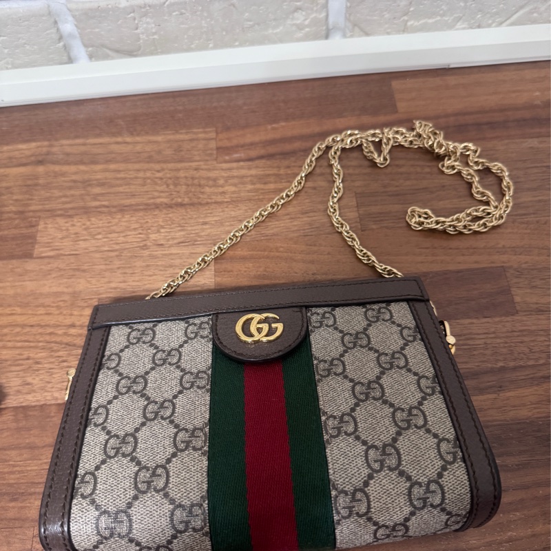 gucci 老花 小號夾夾包 20公分-7