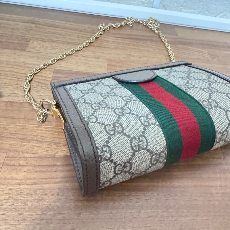 gucci 老花 小號夾夾包 20公分-11