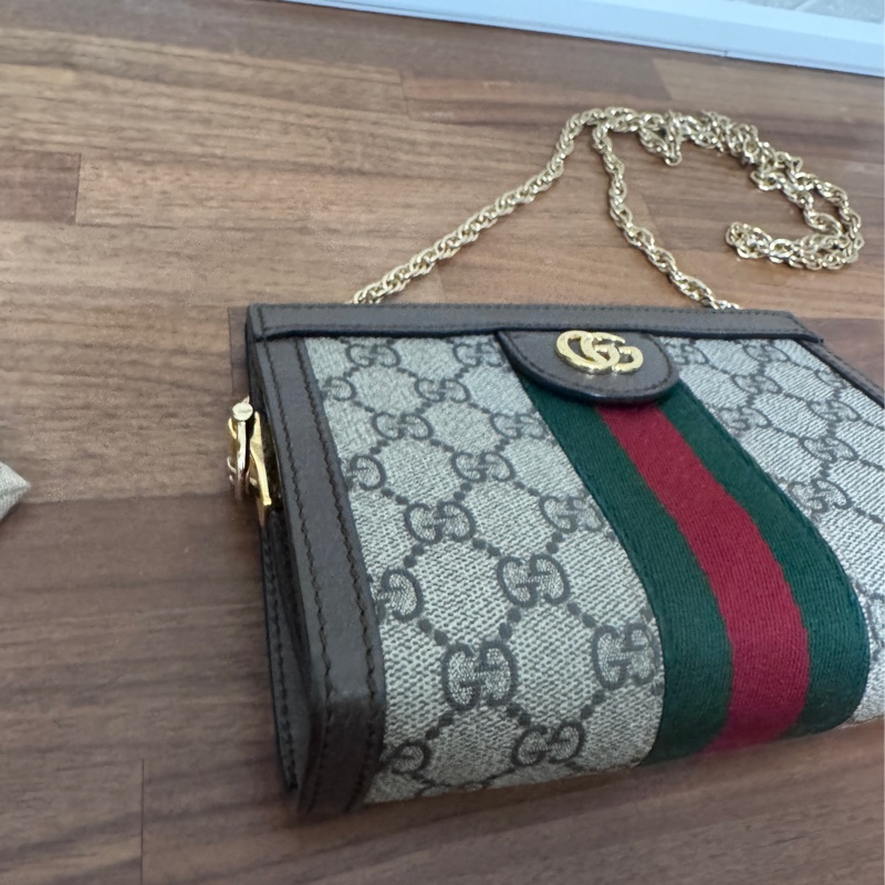 gucci 老花 小號夾夾包 20公分-25