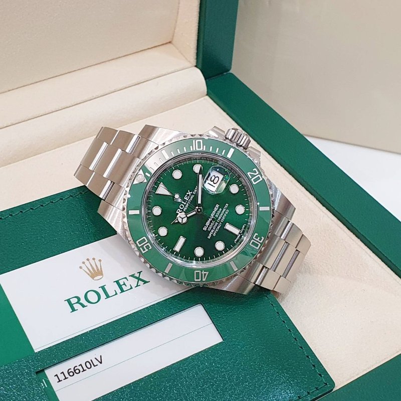 【大眾名錶】ROLEX 勞力士116610LV Submariner潛航者 2019/07 絕版停產 經典收藏 綠色面盤 綠水鬼 錶徑40mm 自動上鍊 大眾名錶B1281-2