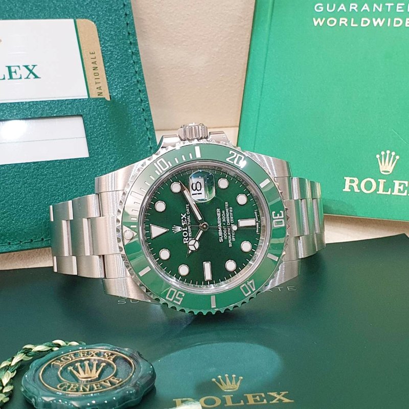 【大眾名錶】ROLEX 勞力士116610LV Submariner潛航者 2019/07 絕版停產 經典收藏 綠色面盤 綠水鬼 錶徑40mm 自動上鍊 大眾名錶B1281-4