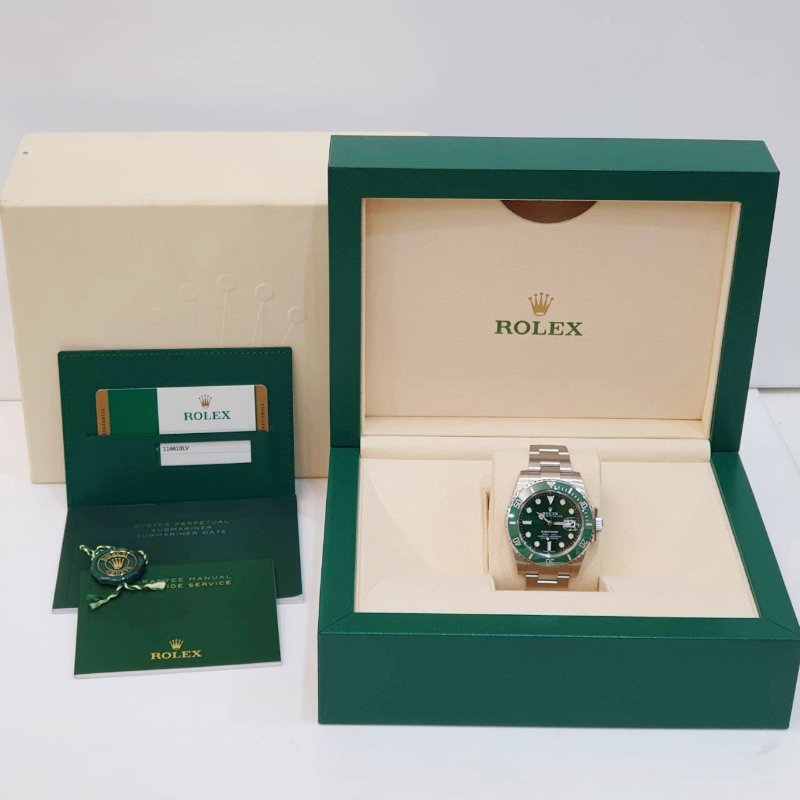 【大眾名錶】ROLEX 勞力士116610LV Submariner潛航者 2019/07 絕版停產 經典收藏 綠色面盤 綠水鬼 錶徑40mm 自動上鍊 大眾名錶B1281-9