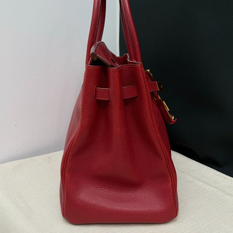 愛馬仕 Birkin35 石榴紅lisse皮 手提包-3