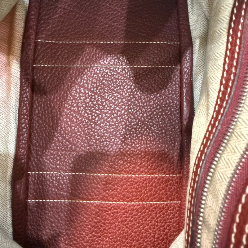 愛馬仕 花園包30 波爾多酒紅銀扣 手提包-8