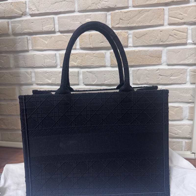 Dior 黑色編織騰格紋托特包-3