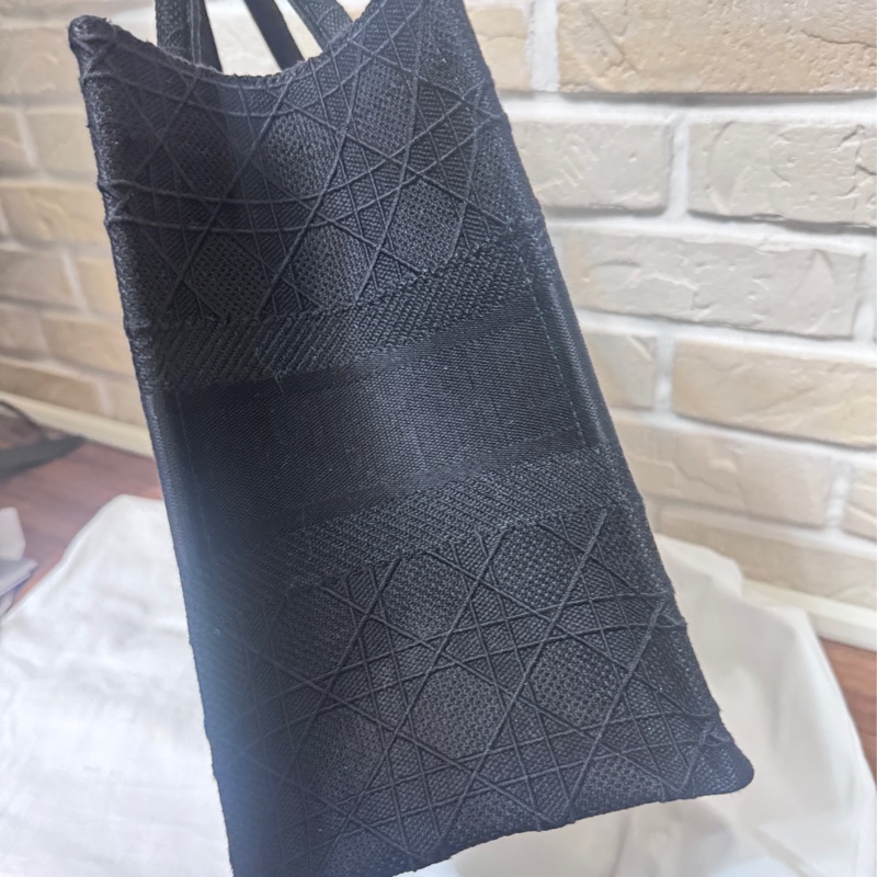 Dior 黑色編織騰格紋托特包-7