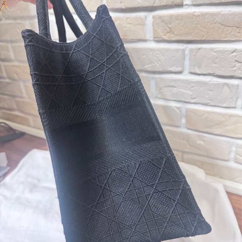 Dior 黑色編織騰格紋托特包-8