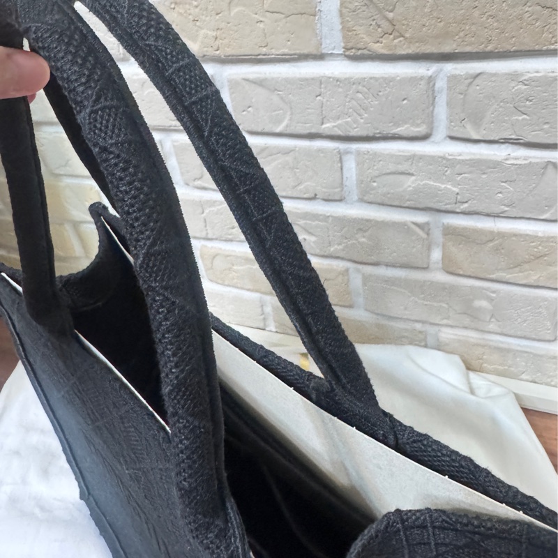 Dior 黑色編織騰格紋托特包-10