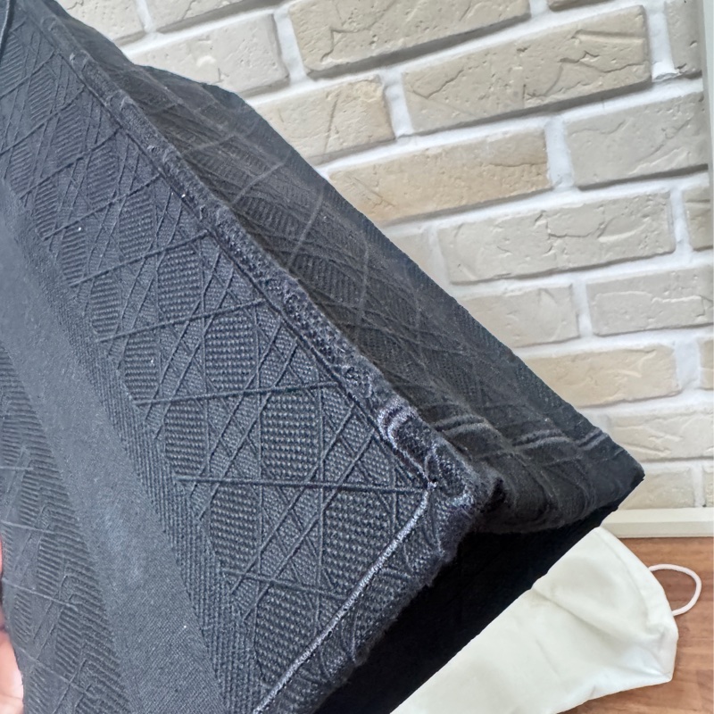 Dior 黑色編織騰格紋托特包-16