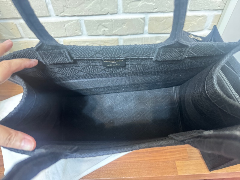 Dior 黑色編織騰格紋托特包-17